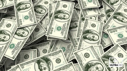 Nahtlos rotiertes Geld 100 Dollar
