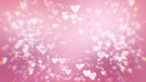 Soft Pink Floating Hearts Background for Romantic Celebrations