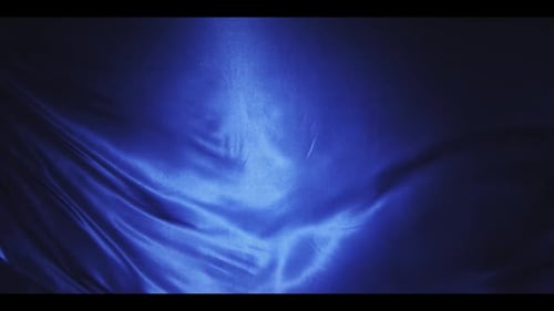 Blue Satin Cloth Waving Abstract Background