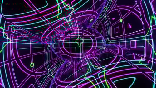 Vj Loop Background Abstraction For Night Club 02