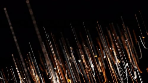 Abstract digital fiber optic lines moving dots background