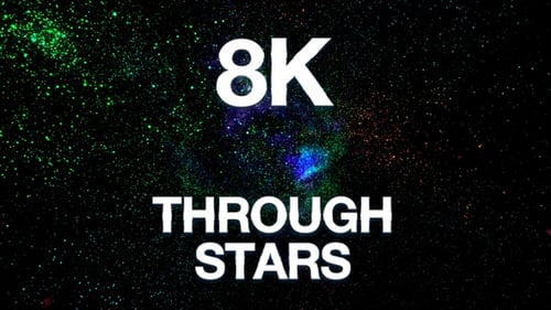 8k Flying Through Nebula Stars