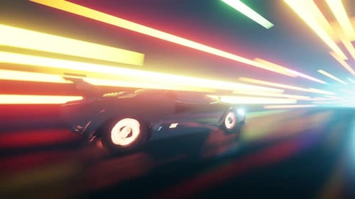 Outrez-vous dans un tunnel lumineux 4K