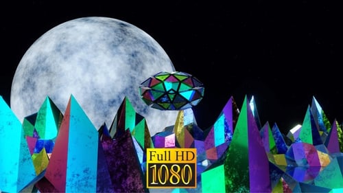 Flug über einen Neonbergplaneten HD