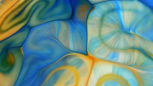 Abstract Flowing Colors Forming Organic Pattern