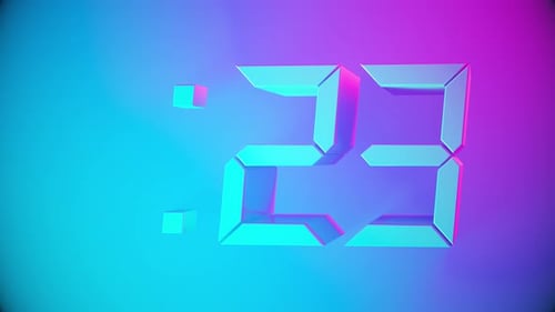 Digital 3D Retro 30 Second Countdown Timer Clock