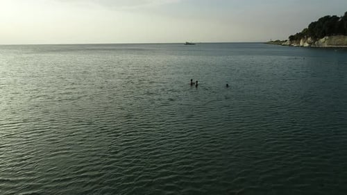 People Swimming in the Sea
