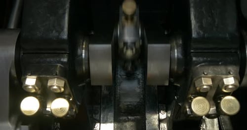 Close Up of Complex Machinery Moving Parts