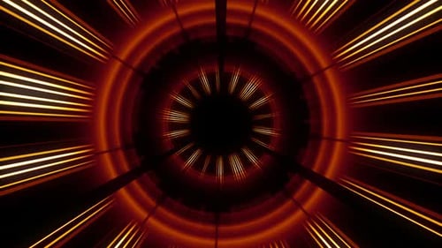 Abstract Glowing Light Tunnel Motion Background