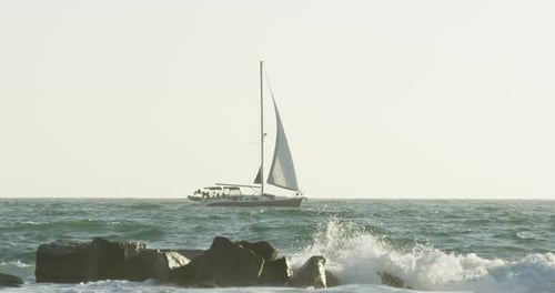 Sailboat on the sea