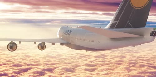 Flight Plane Travel Over Clouds London