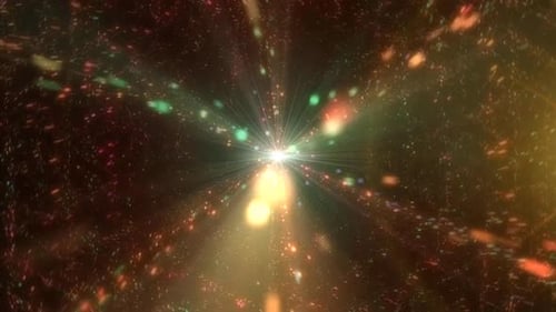 Colorful Particle Light Warp Tunnel Background Loop