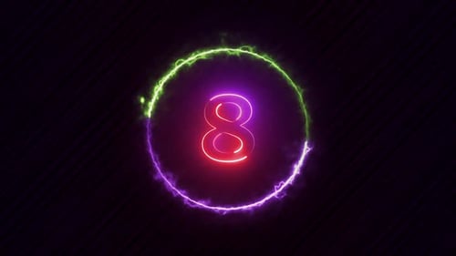 Neon Energy Countdown Timer