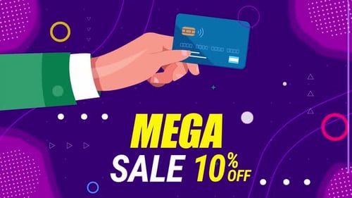 Mega Sale 10% Off Background