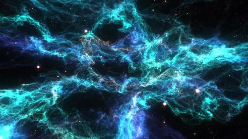 Flowing Abstract Space Nebula Seamless Loop Animation