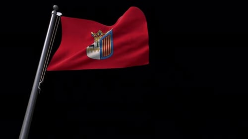 Flagge von Salamanca-Stadt Spanien mit Alpha-Kanal 4K