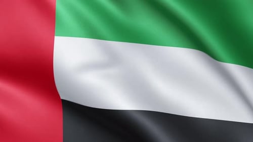 United Arab Emirates Flag Waving Loop