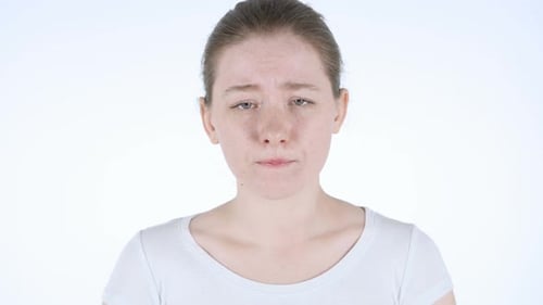 Woman Crying with Tears in Close Up Shot