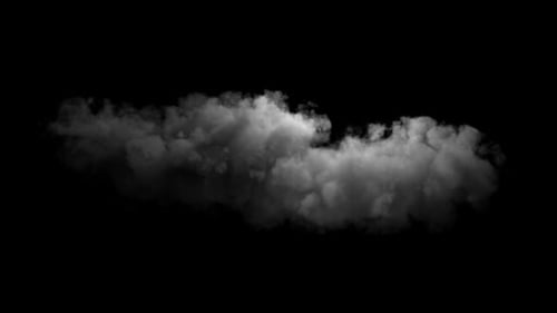 Realistic Dark Smoke Cloud Moving Horizontally Overlay Effect