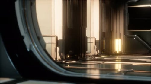Tunnel de science-fiction ou couloir spatial