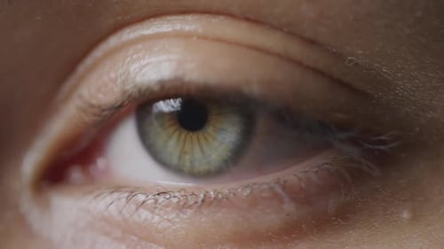 Blinking green eye