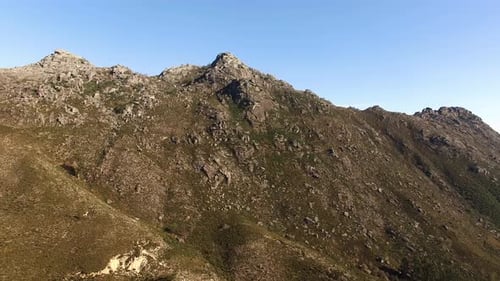 Majestic Mountain Range Aerial View in Daytime