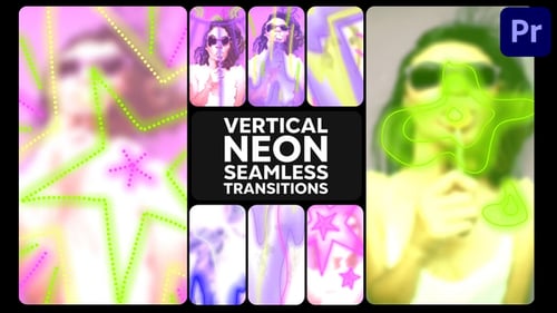Seamless Vertical Neon Transitions | Premiere Pro MOGRT