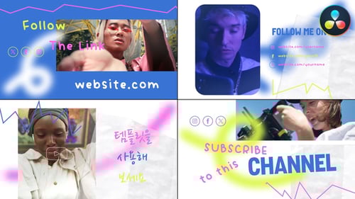 Spray Texture Social Media Slides | DaVinci Resolve