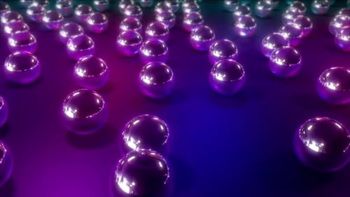 Colored Glass Spheres Background Loop