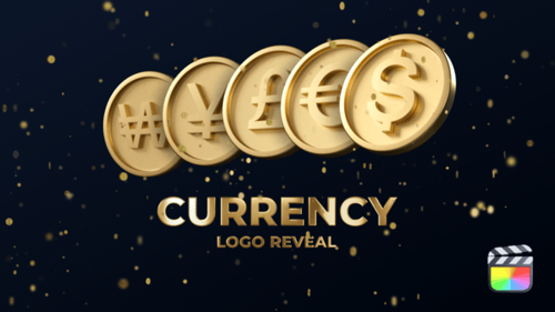 Golden Currency Coins 3D Logo Animation