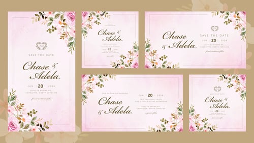 Sprigs Wedding Invitation