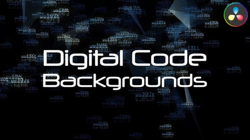 Digital Code Backgrounds for DaVinci Resolve