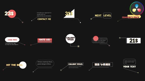 Creative Callout Titles for DaVinci Resolve