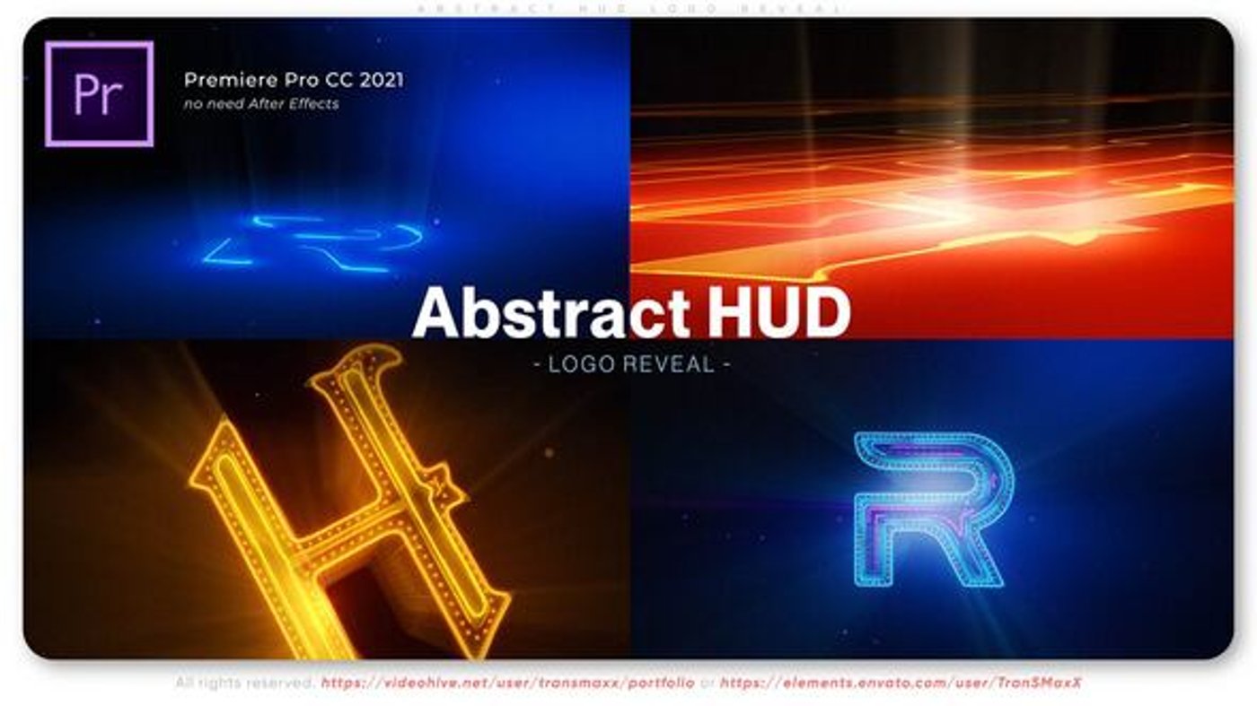 Abstract HUD Logo Reveal, Logo Stings ft. 3d logo & blinking logo - Envato