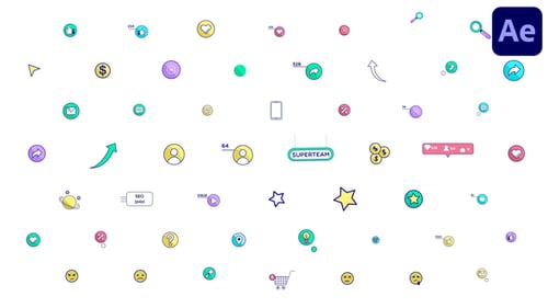 Paquete de íconos de interfaz de usuario para After Effects