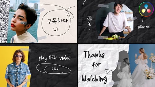 Handmade End Screens for DaVinci Resolve