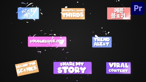 Funny Geometry Lower Thirds for Premiere Pro