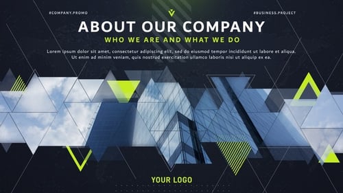 Dynamic Corporate Business Presentation with Geometric Transitions