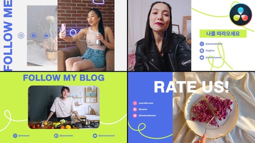 Dynamic YouTube Channel Intro and Social Media Callouts