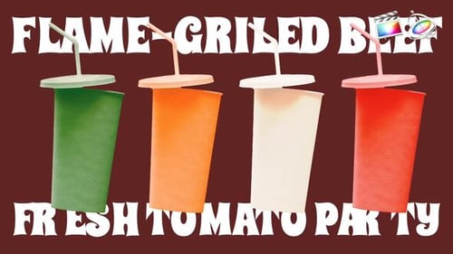 Dynamic Fast Food Opener with Playful Animated Dishes