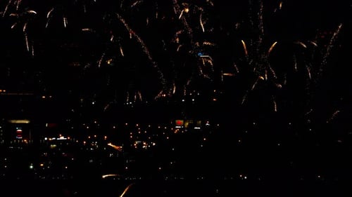 Fireworks Flashing in the Evening