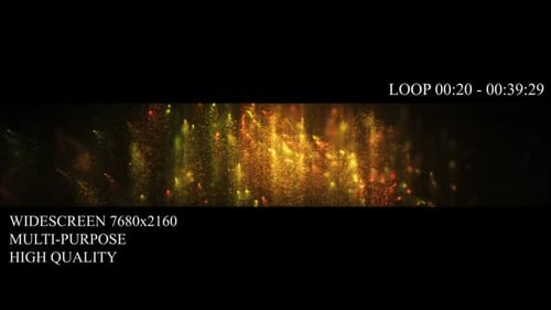 Green Gold Holiday Dust - Widescreen Particles Background