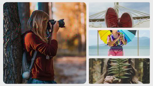 Übergänge auf geteilten Bildschirmen — 4 Frames