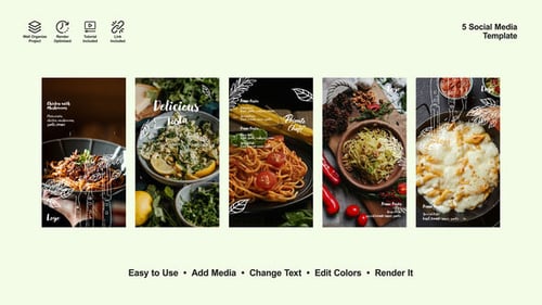 Animated Hand-Drawn Food Menu Instagram Stories Template