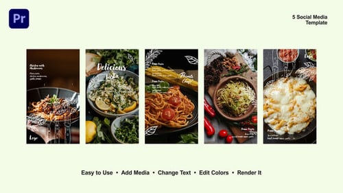 Animated Minimal Food Restaurant Social Media Stories