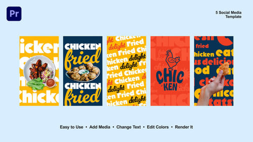 Animated Food Promotion Social Media Stories Template