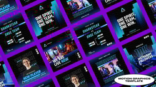 Streamer and Esports Social Media Post Pack