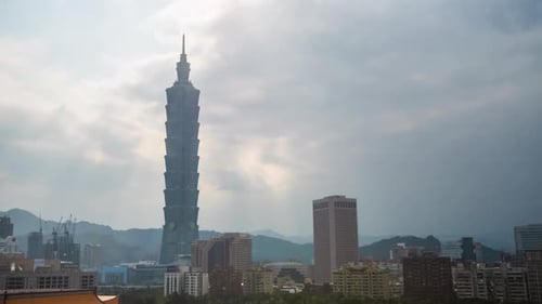 Cityscape View Featuring Taipei 101 Skyscraper