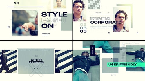 Modern Fashion Slideshow with Dynamic Typography and Geometric Accents