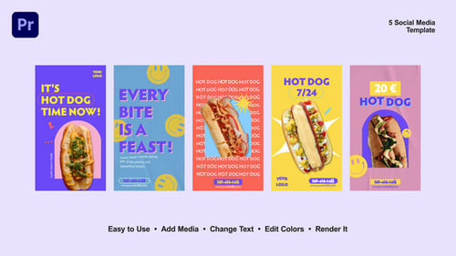 Dynamic Food Promotion Social Stories with Customizable Graphics